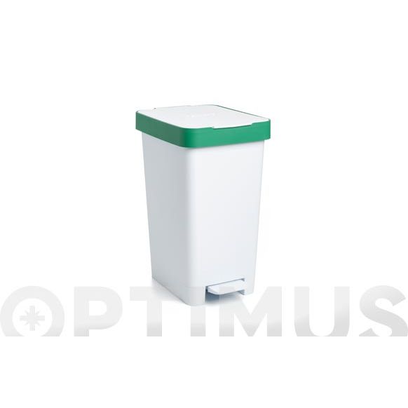 CUBO CON PEDAL SMART 25L RECICLAJE VERDE-26X36X47CM