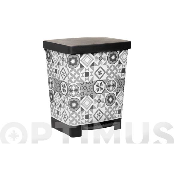 CUBO PEDAL DECORADO CUBIK DECO HYDRAULIC 23 L