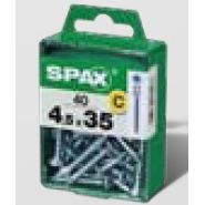 ESTUCHADO SPAX CABEZA PLANA 3.5X16 GALV. 90U