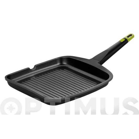 GRILL C/RAYAS ALUMINIO FUNDIDO FOODIE 22 CM INDUCCION