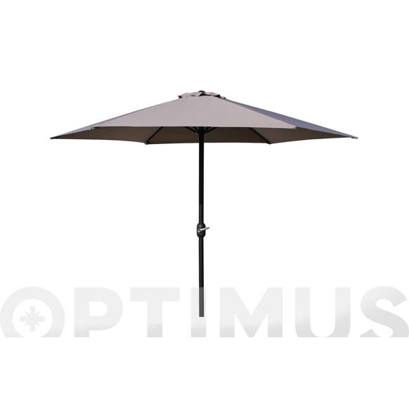 PARASOL ALUMINIO 300 CM TUBO 48 MM TAUPE C/MANIVELA