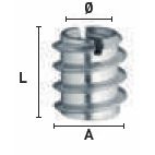 TUERCA INSERCION GALVANIZADA RANURA M 8x18mm 2UD