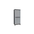 ARMARIO RESINA ESCOBERO 2 PUERTAS NEGRO GRIS TWIST BLACK 68 X 39 X 170 CM